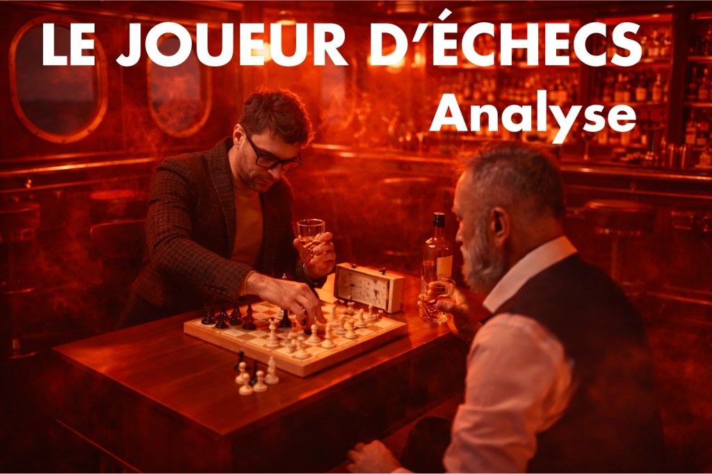 deux joueurs d'échecs dans le bar d'un paquebot