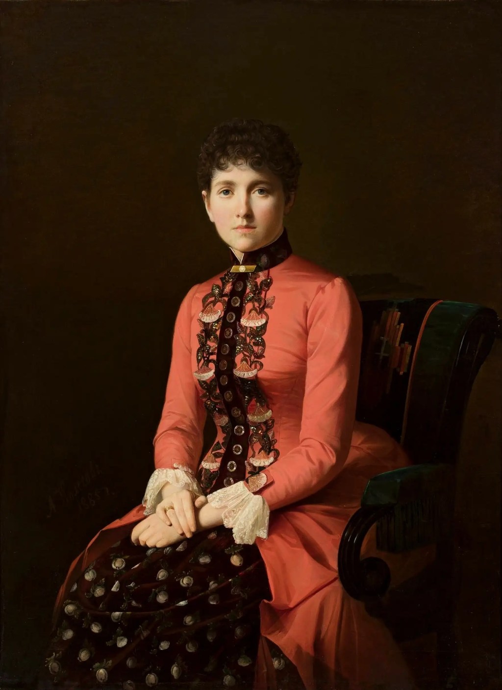 Représentation picturale en rouge d'Anna Karénine l'héroïne de Tolstoï