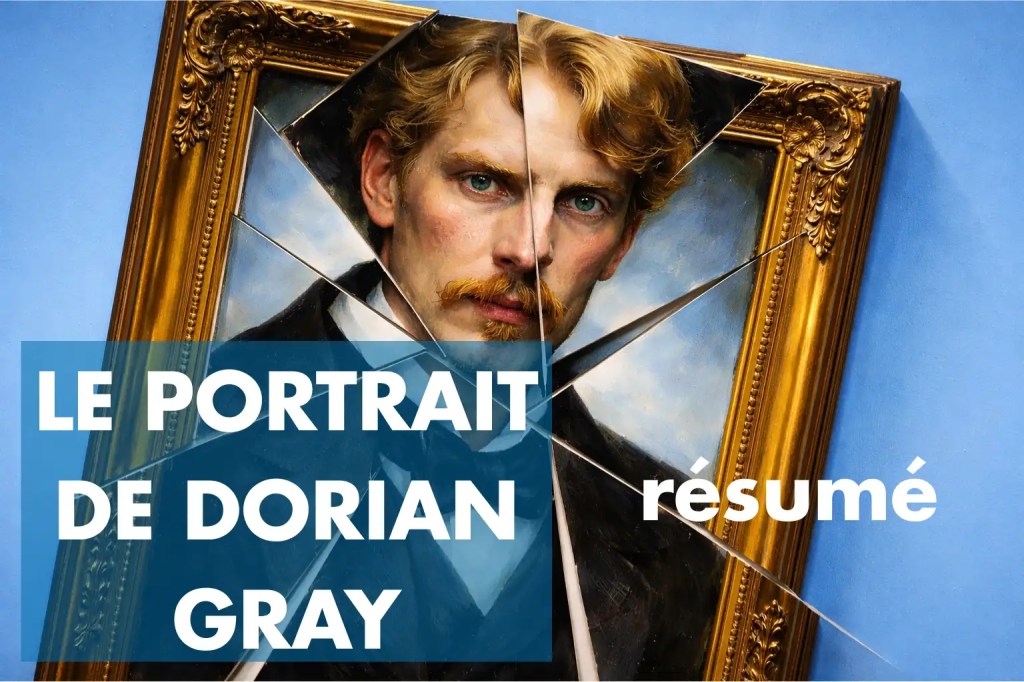 Portrait de Dorian Gray dans un miroir éclaté